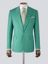 Load image into Gallery viewer, Aquamarine Merino Wool Three Piece Suit