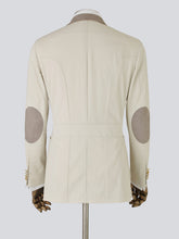 Load image into Gallery viewer, Cream Tailored Jacket With Elbow Patches