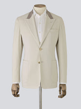 Load image into Gallery viewer, Cream Tailored Jacket With Elbow Patches