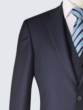 Load image into Gallery viewer, Navy Tailored Three Piece Suit
