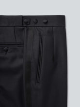 Load image into Gallery viewer, Men's Black Three-Piece Wool Tailored Fit Dinner Suit
