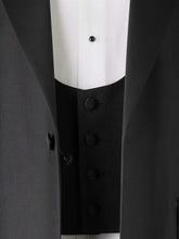 Load image into Gallery viewer, Men's Black Three-Piece Wool Tailored Fit Dinner Suit