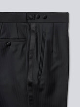 Load image into Gallery viewer, Black Herringbone Wool Dinner Suit
