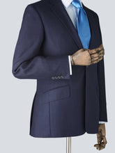 Load image into Gallery viewer, Navy Herringbone Tailored Wool Suit
