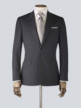 Load image into Gallery viewer, Charcoal Pinstripe Wool Suit