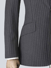 Load image into Gallery viewer, Charcoal Pinstripe Wool Suit