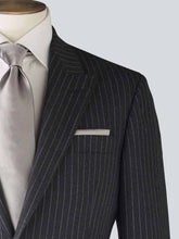 Load image into Gallery viewer, Charcoal Pinstripe Wool Suit
