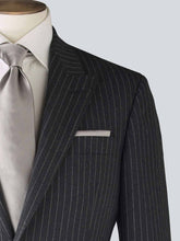 Load image into Gallery viewer, Charcoal Pinstripe Wool Suit