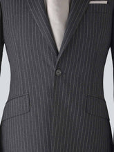 Load image into Gallery viewer, Charcoal Pinstripe Wool Suit
