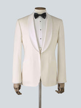 Load image into Gallery viewer, White Three-Piece Wool Tailored Dinner Suit