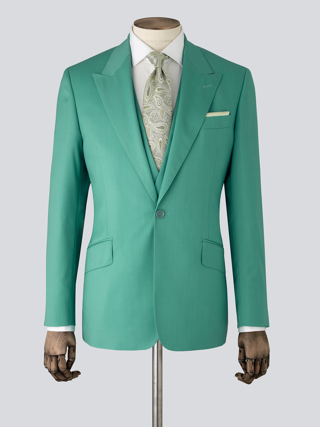 Aquamarine Merino Wool Three Piece Suit