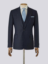 Load image into Gallery viewer, Structured Blue Three-Piece Tailored Suit
