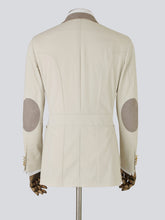 Load image into Gallery viewer, Cream Tailored Jacket With Elbow Patches
