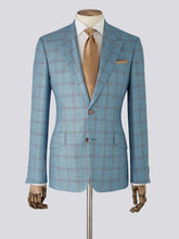Load image into Gallery viewer, Blue Check Bamboo Jacket
