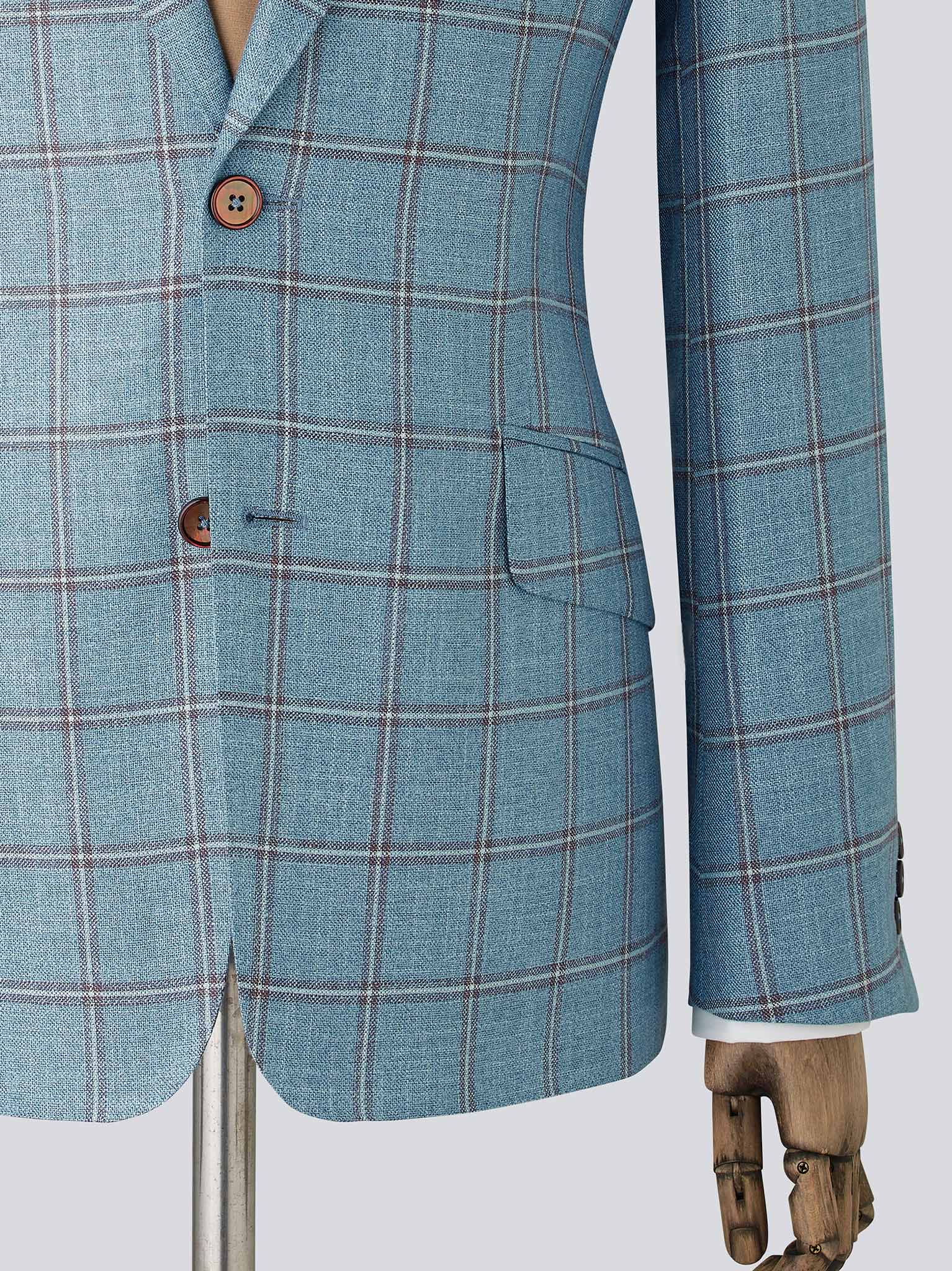 Blue Check Bamboo Jacket