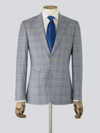 Pale Blue Check Wool Jacket