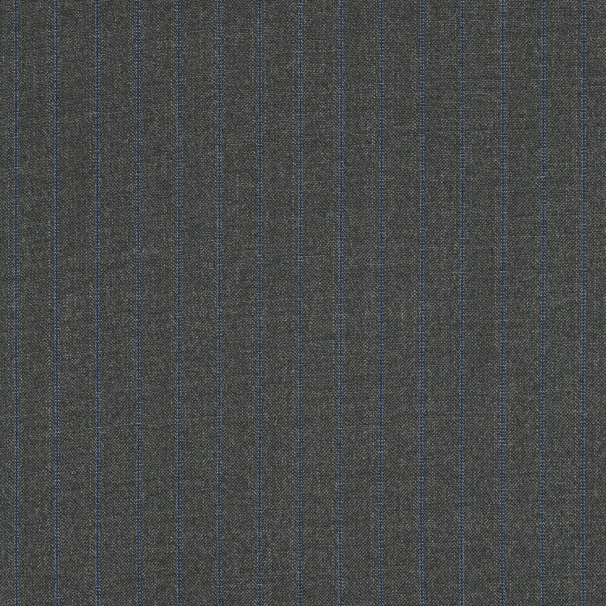 Grey fabric with blue stripe 