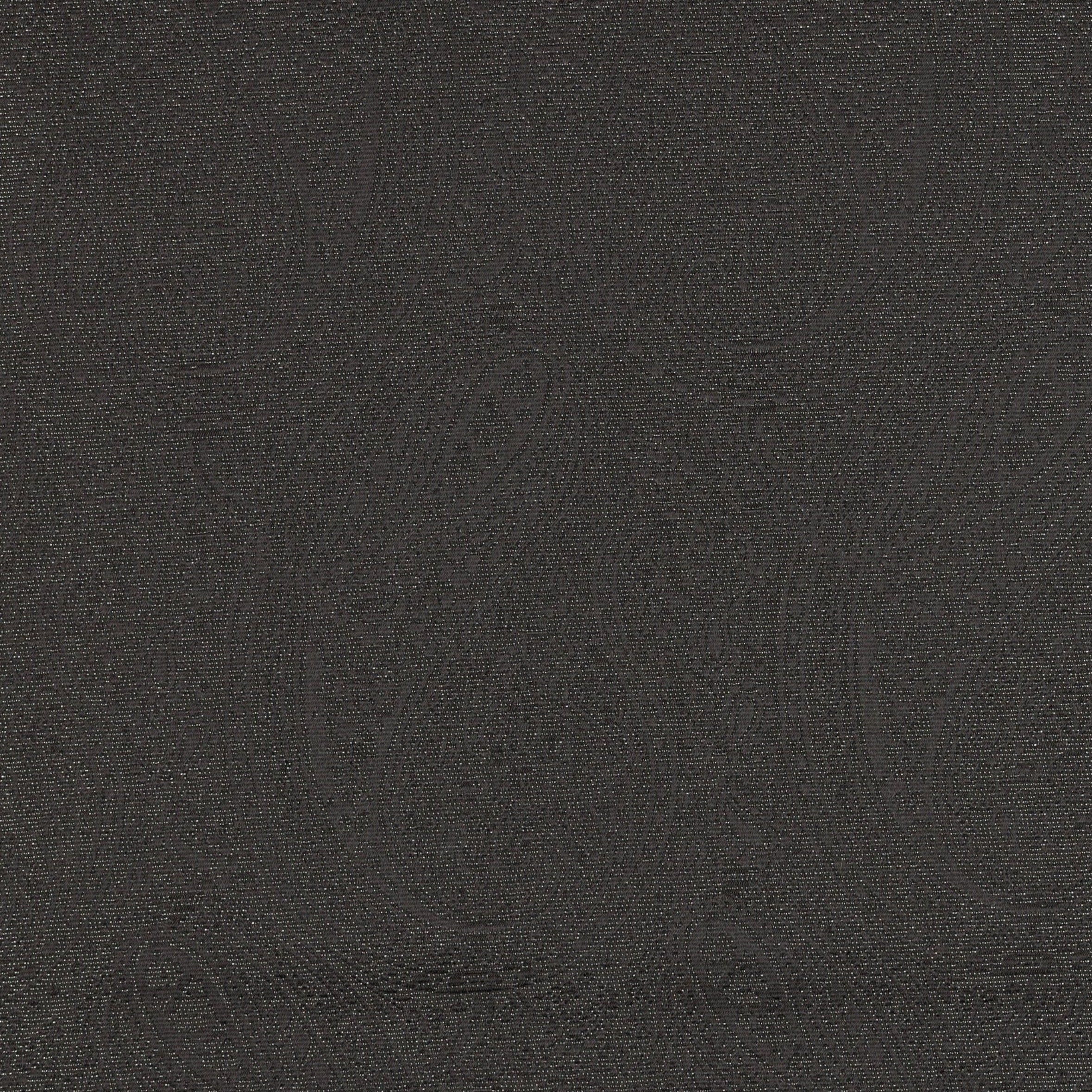 Black/Silver Paisley Fabric