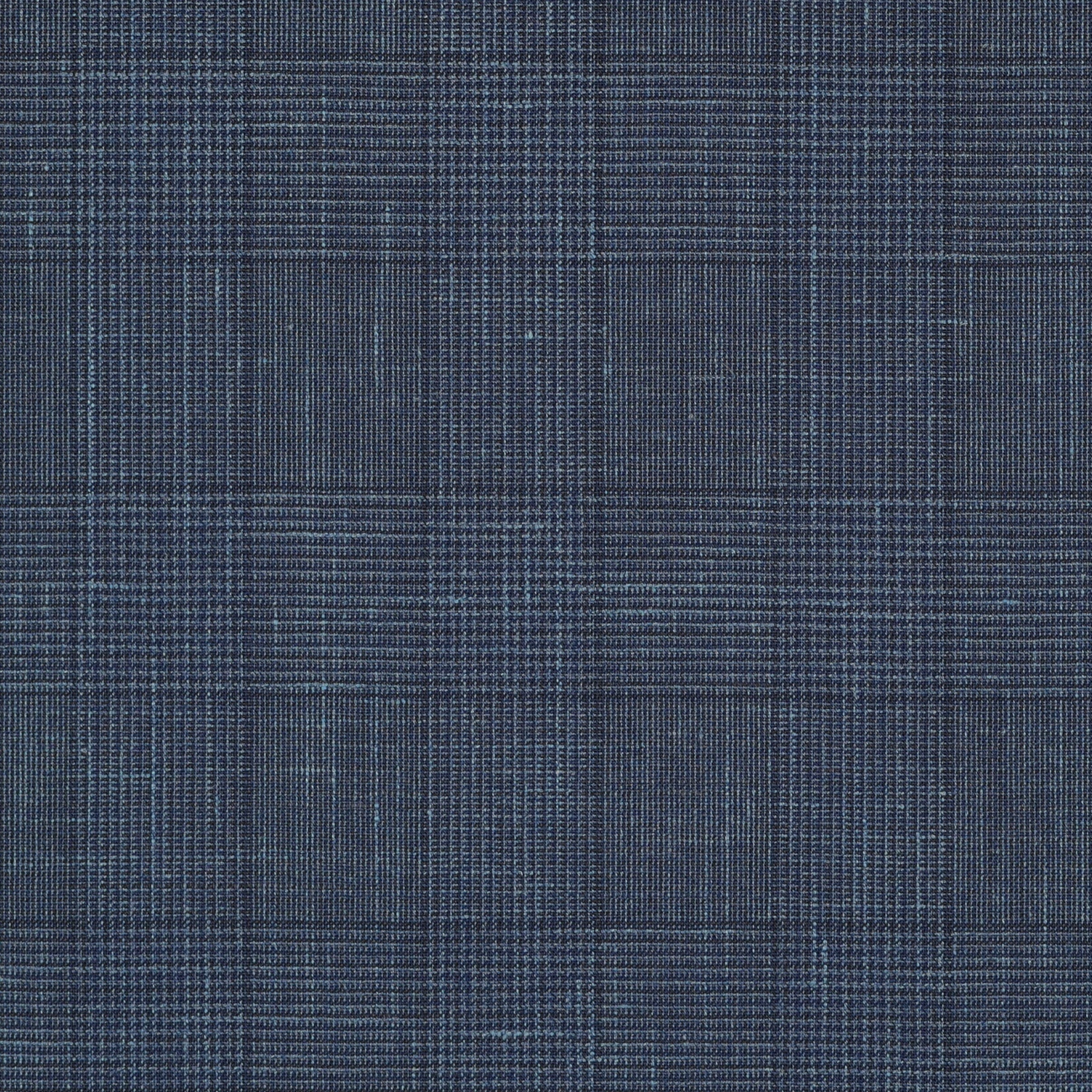 Blue Prince of Wales Check - Wool/Silk/Linen