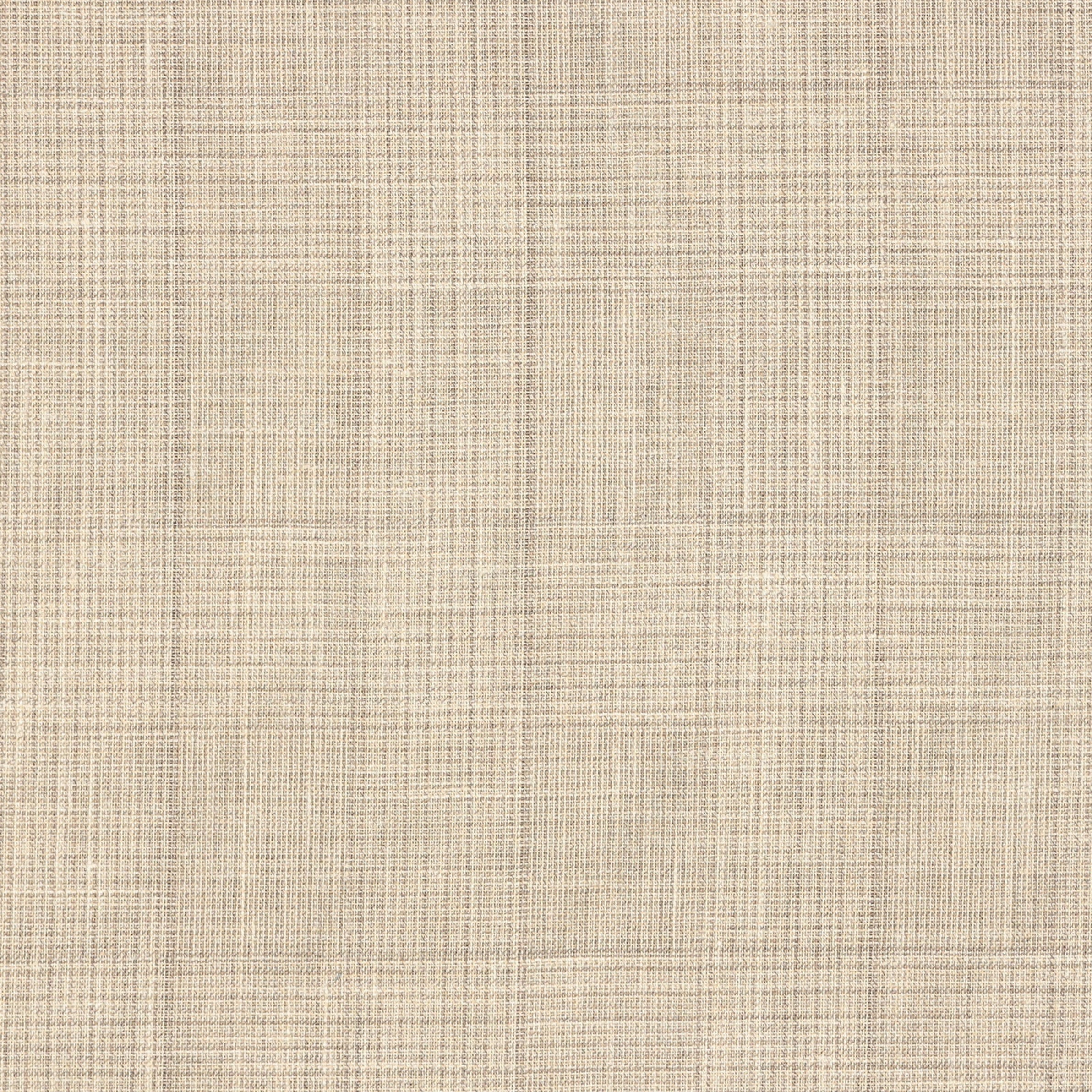 Beige Prince of Wales Check - Wool/Silk/Linen Fabric