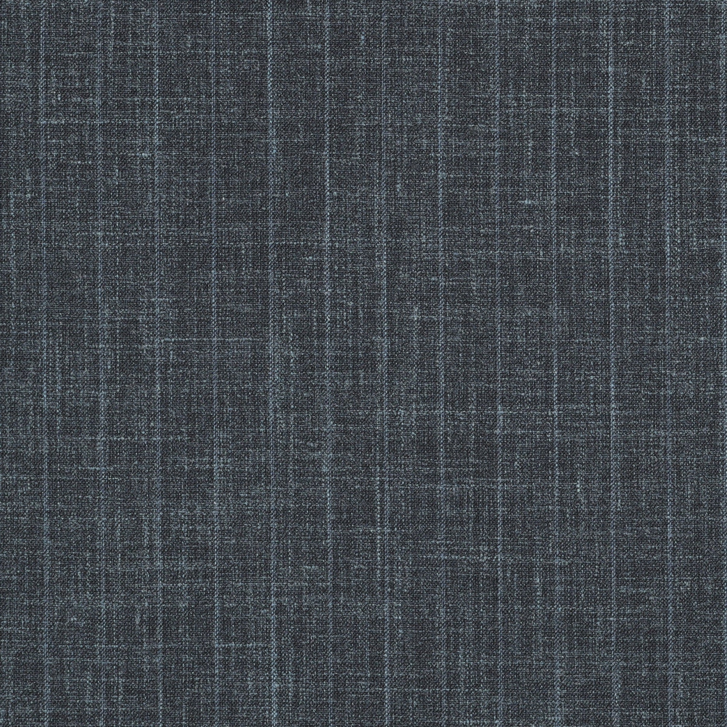 Navy Medium Stripe - Wool/Silk/Linen  Fabric