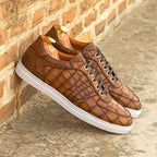Brown patterned trainers