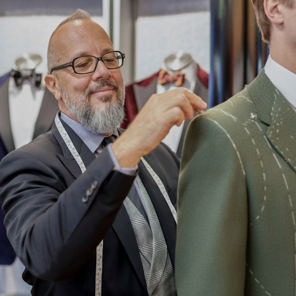 Tailor Fitting Green Cashmere Jacket