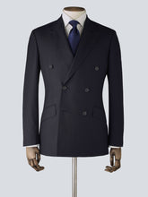 Load image into Gallery viewer, Navy Double Breasted Wool Suit
