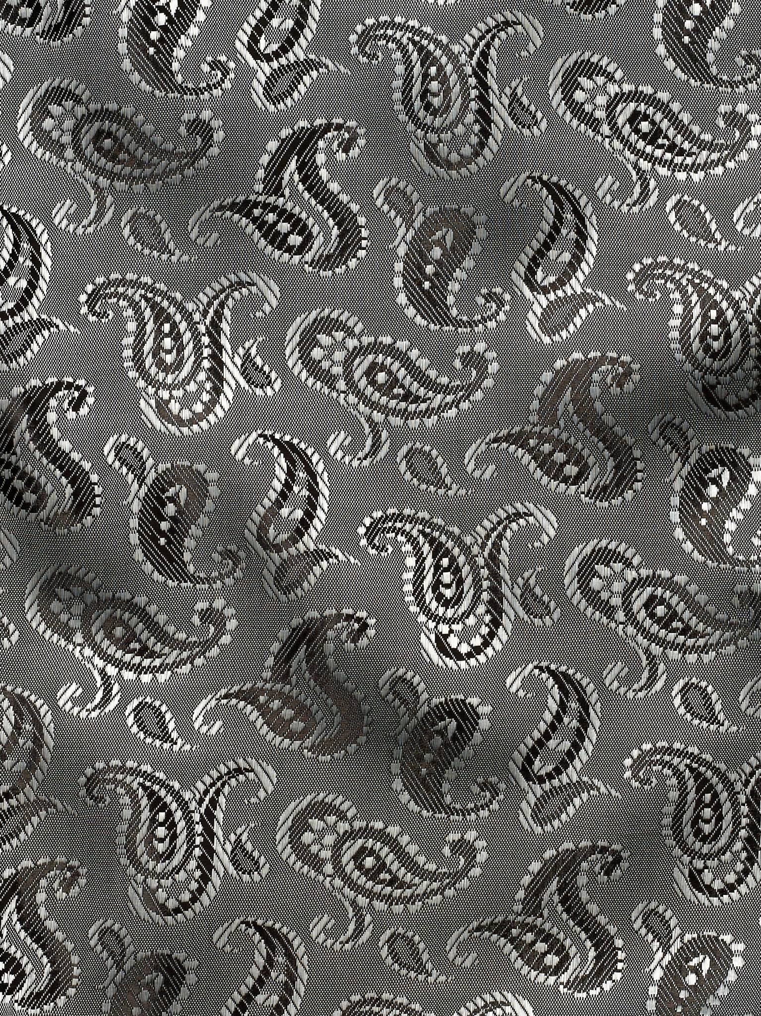 Black Herringbone Wool Dinner Suit