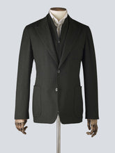 Load image into Gallery viewer, Forest Green Wool Jacket W/ Detachable Bib
