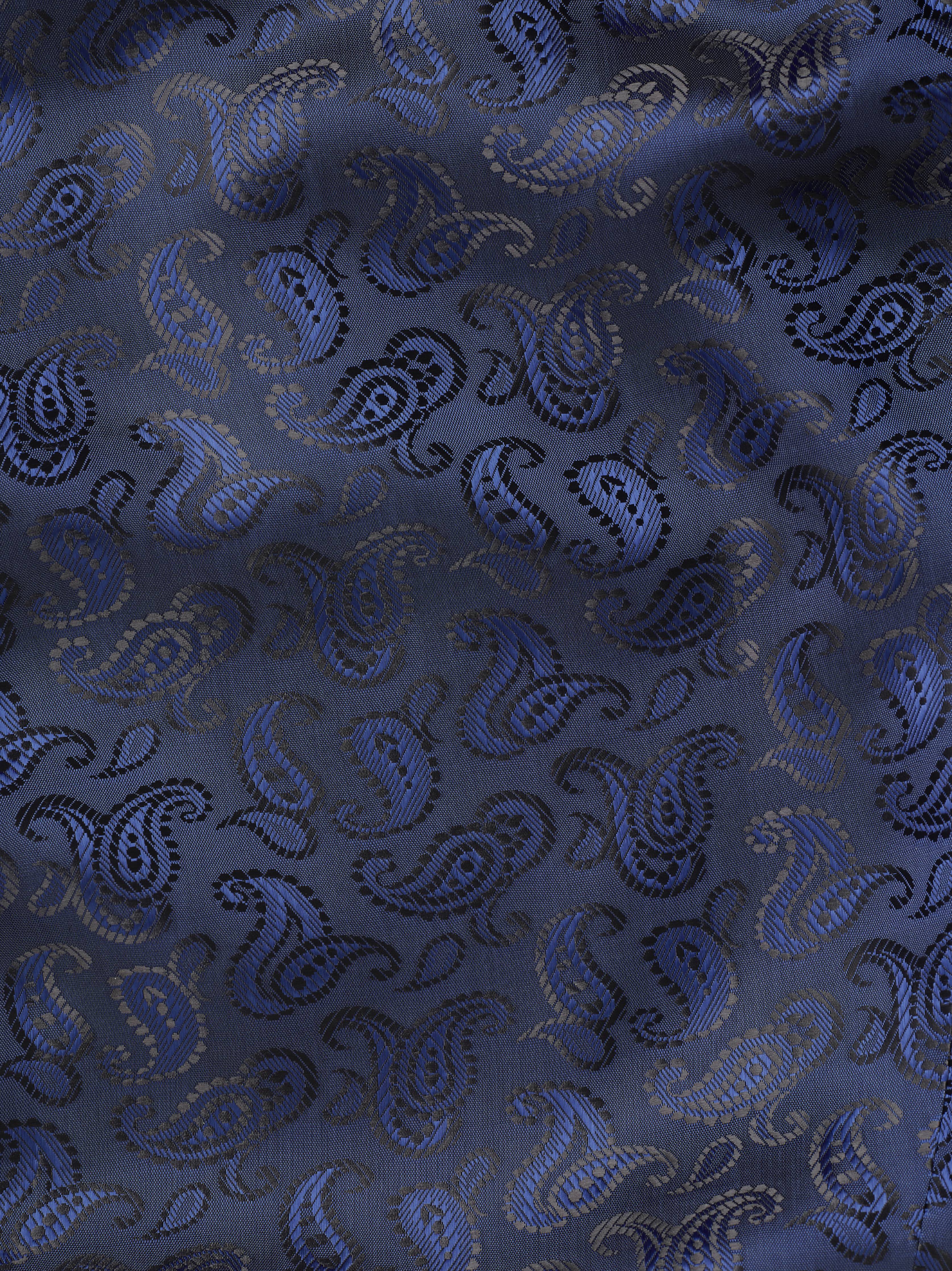 Electric Blue Three-Piece Italian Wool Tailored Suit