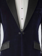 Navy Velvet Tailored Dinner Jacket