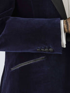 Navy Velvet Tailored Dinner Jacket