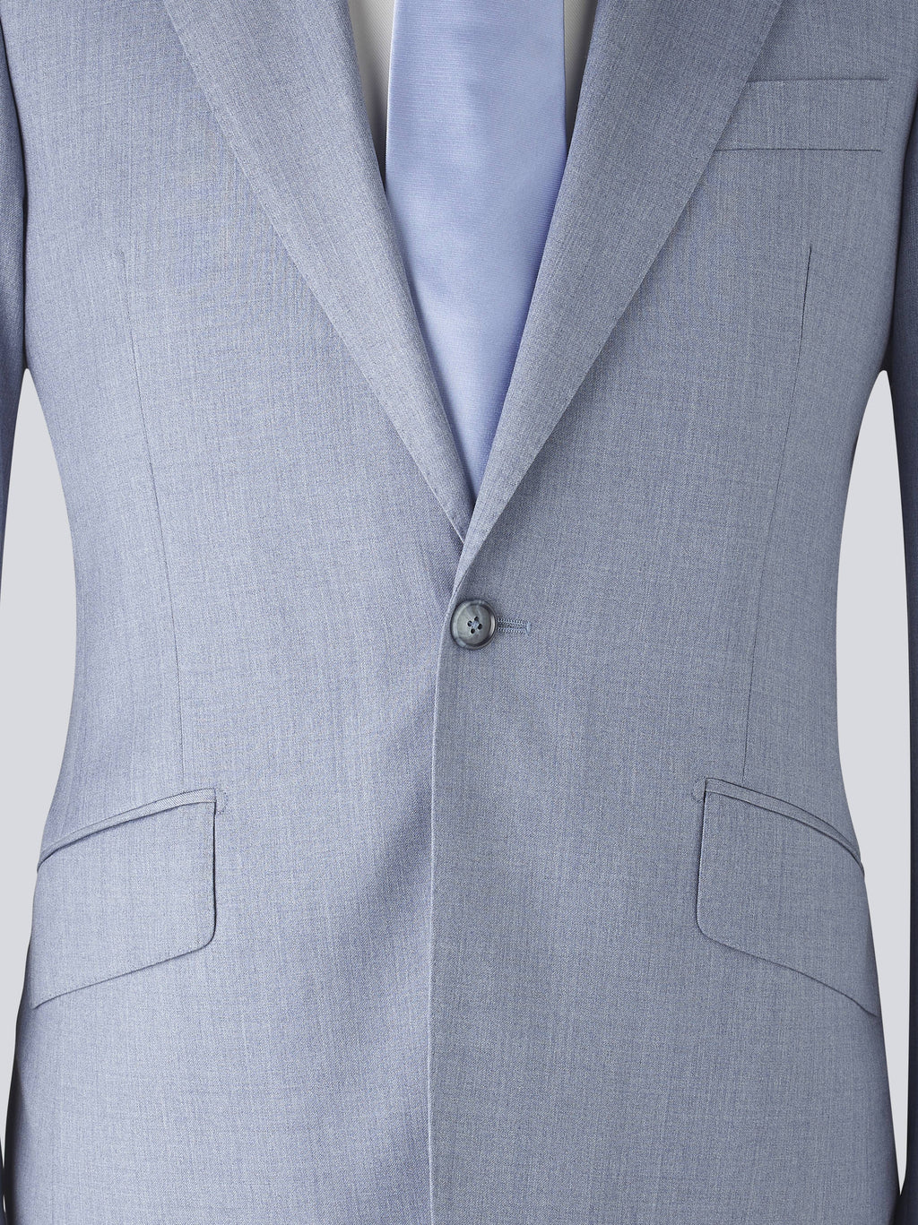 Powder Blue Three-Piece Wool Tailored Suit