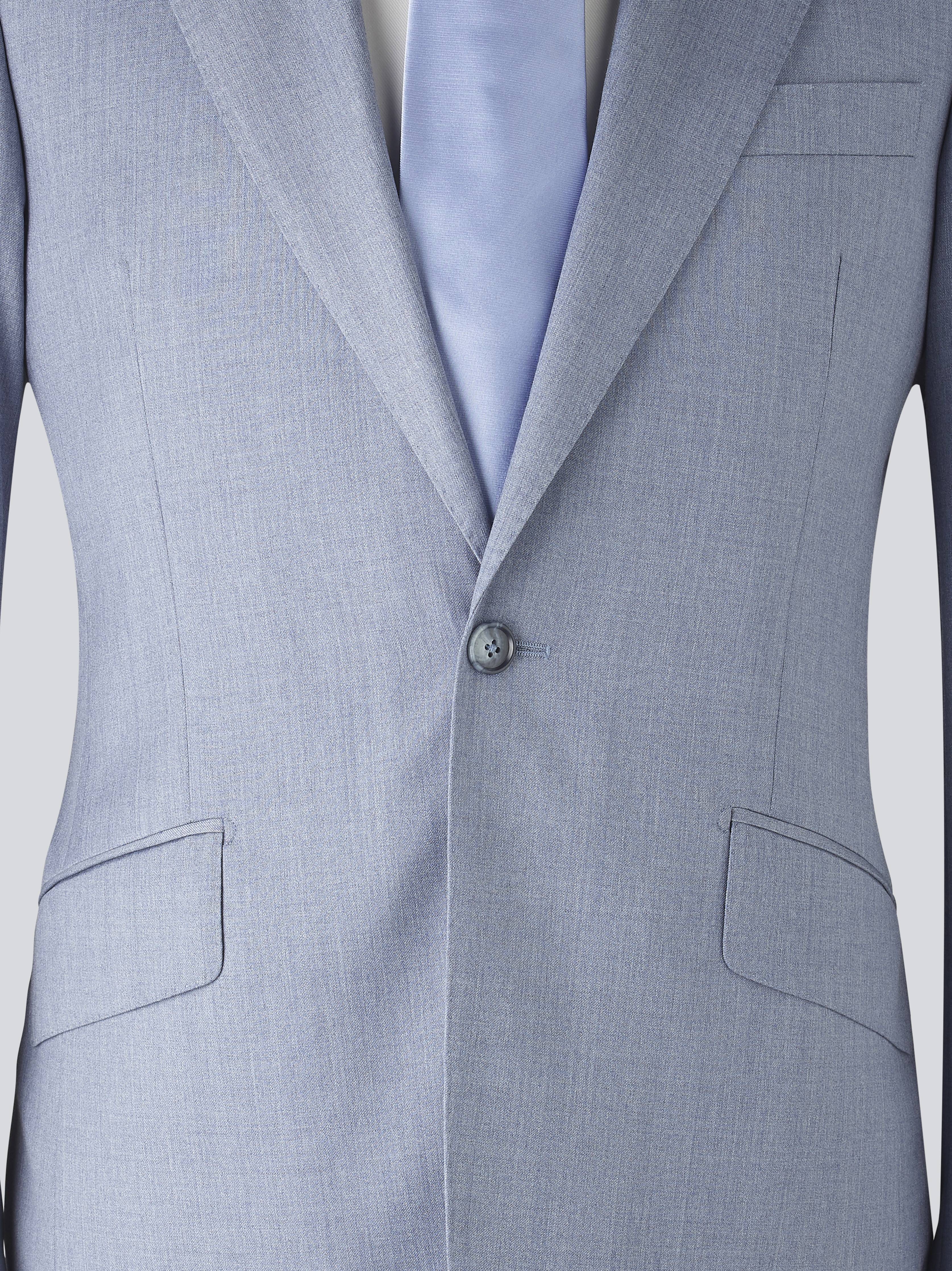Powder Blue Three-Piece Wool Tailored Suit