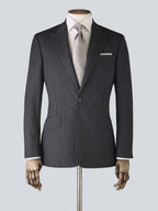 Charcoal Pinstripe Wool Suit
