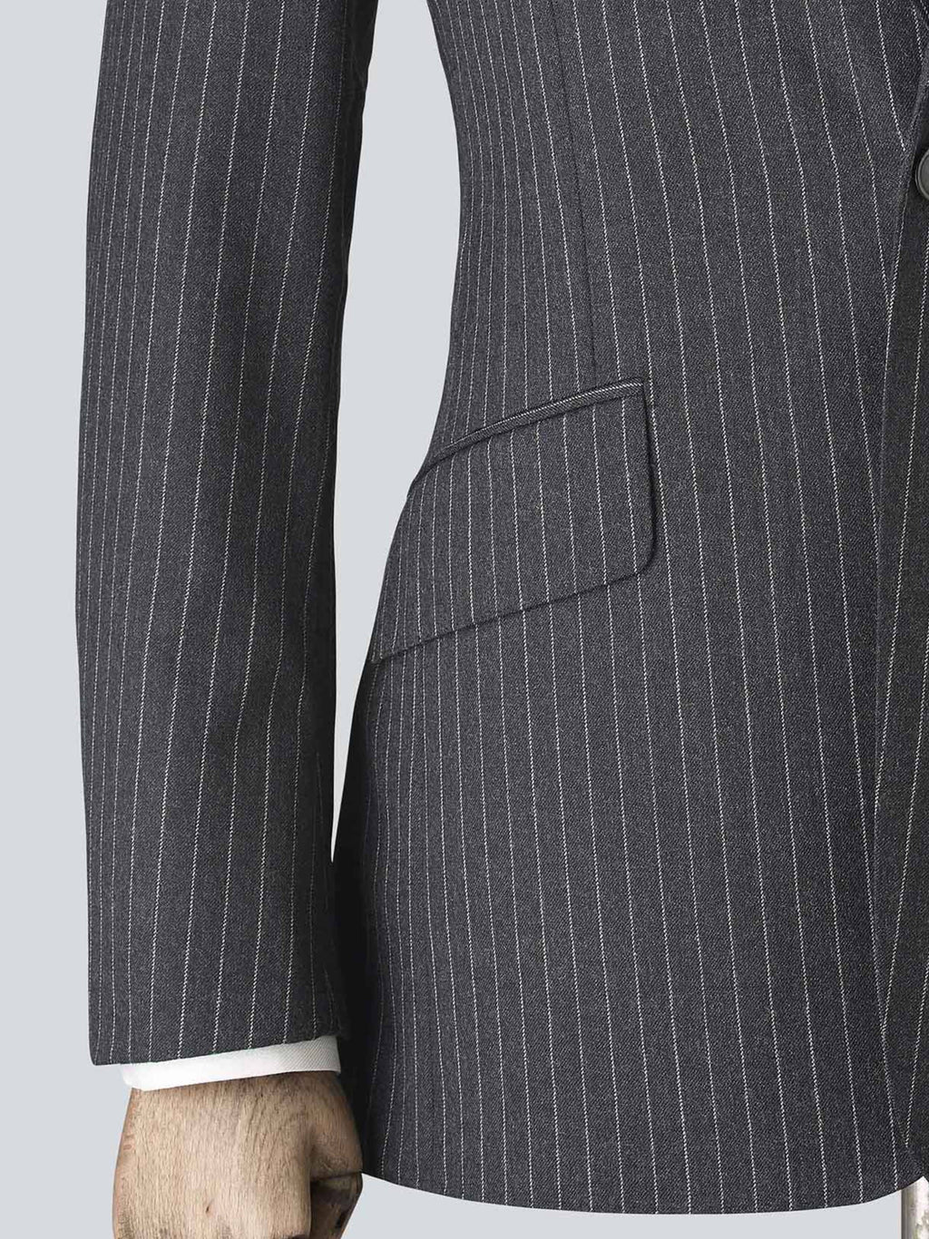 Charcoal Pinstripe Wool Suit
