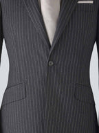 Charcoal Pinstripe Wool Suit