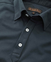 Load image into Gallery viewer, Navy Mercerised Cotton Short Sleeve Polo Shirt
